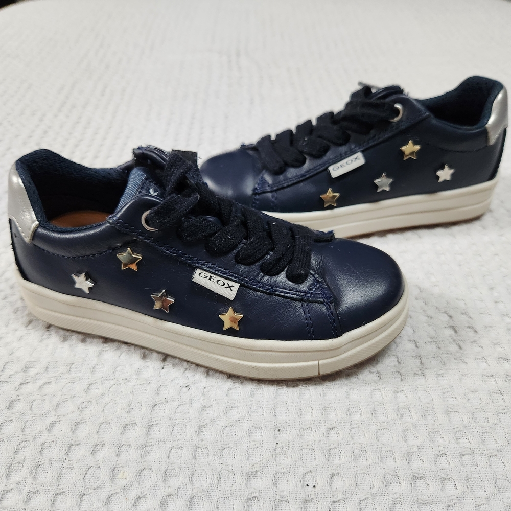 Geox Kids' Navy Blue Sneakers with Star Accents